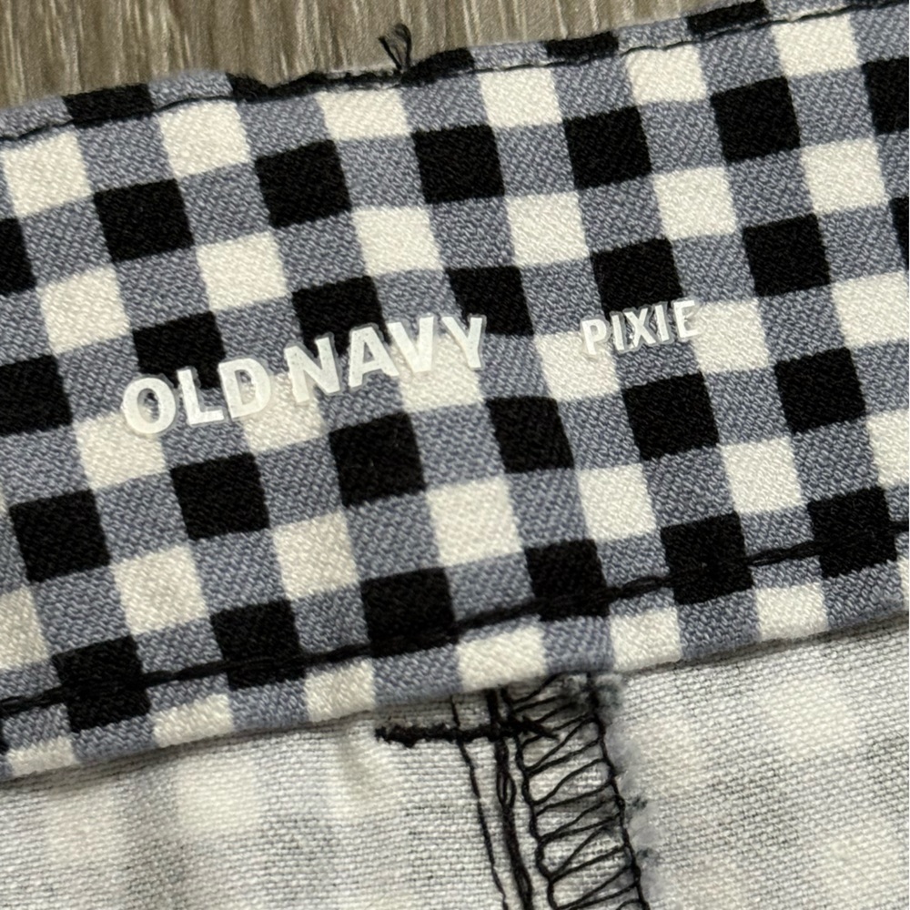 Old Navy Pixie Black White Gingham Plaid Pant Size 16 Academia Career Office - Picture 7 of 10